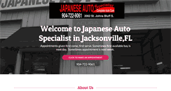 Desktop Screenshot of jacksonvillejapaneseautospecialist.com